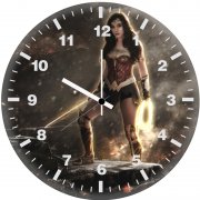 wonder woman epic pose o0 wall clock