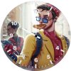 spiderman eating waffle f7 wall clock
