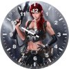female punisher unleashed lq wall clock