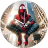 spider man overlooking nyc mx wall clock