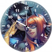 nightwing in love with batgirl 1c wall clock