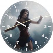 cosplay of wonder woman gy wall clock