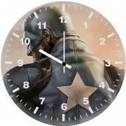 captain on the battlefield 5m wall clock