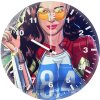 wonder woman 1984 modern art iq wall clock