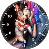 harley quinn chilling with chaos hb wall clock