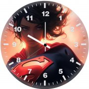 angry supergirl se wall clock