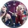harley quinn and friend en wall clock