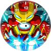 iron man cartoon digital art l3 wall clock