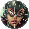 catwoman digital illustration 04 wall clock