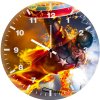 captain america burning hammer 9n wall clock