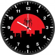 spiderman digital illustrator nh wall clock