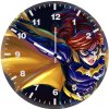 bat girl wings open yp wall clock