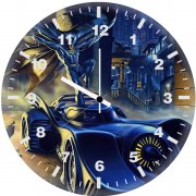 bat getting in batmobile wh wall clock