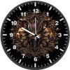 blackpanther minimal dark sq wall clock