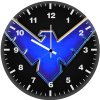 nightwing big logo hp wall clock