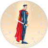 superman minimalism ah wall clock