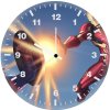 captain america iron man 7y wall clock