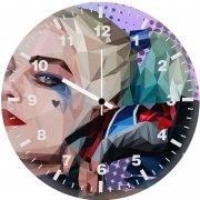polygonal harley quinn 6f wall clock