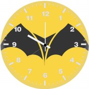 batman logo minimal ms wall clock