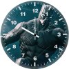black panther not afraid ak wall clock