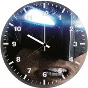 batman mask closeup 58 wall clock