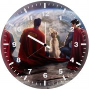 superman and sidekick krypto joins the fight f1 wall clock