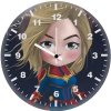 chibi captain marvel uj wall clock