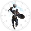 captain america thor hammer art pf wall clock