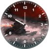 batman on batcyle x superman xd wall clock