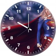 supergirl art e8 wall clock