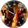 joker and harley quinn dynamic qz wall clock