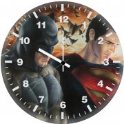 batman and superman fanart xx wall clock