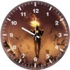 captain marvel on fire yi wall clock