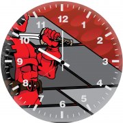 deadpool minimalist background ef wall clock