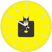 batman minimal doddle zl wall clock