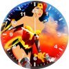 wonder woman artwork iy wall clock