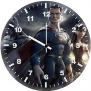 artwork batman superman wonder woman fi wall clock