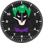 batman joker minimal typography qu wall clock