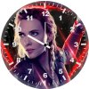 black widow lightning tb wall clock