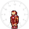 iron man pixel art no wall clock