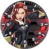 black widow comic poster wd wall clock