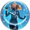 fantastic four invisible woman in action qt wall clock