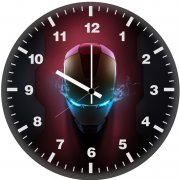 glowing gaze iron man minimal 46 wall clock
