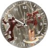 iron man and red scarlet spiderman ul wall clock