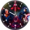 marvel and dc low poly art ax wall clock