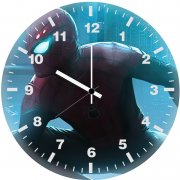 spiderman neon glowing world z2 wall clock