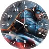 captain america throwing shield aj wall clock