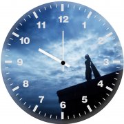 batgirl watching the city ht wall clock