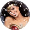 cute wonder woman smiling cosplay 6n wall clock