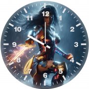 wonder woman dual weapons of justice g7 wall clock